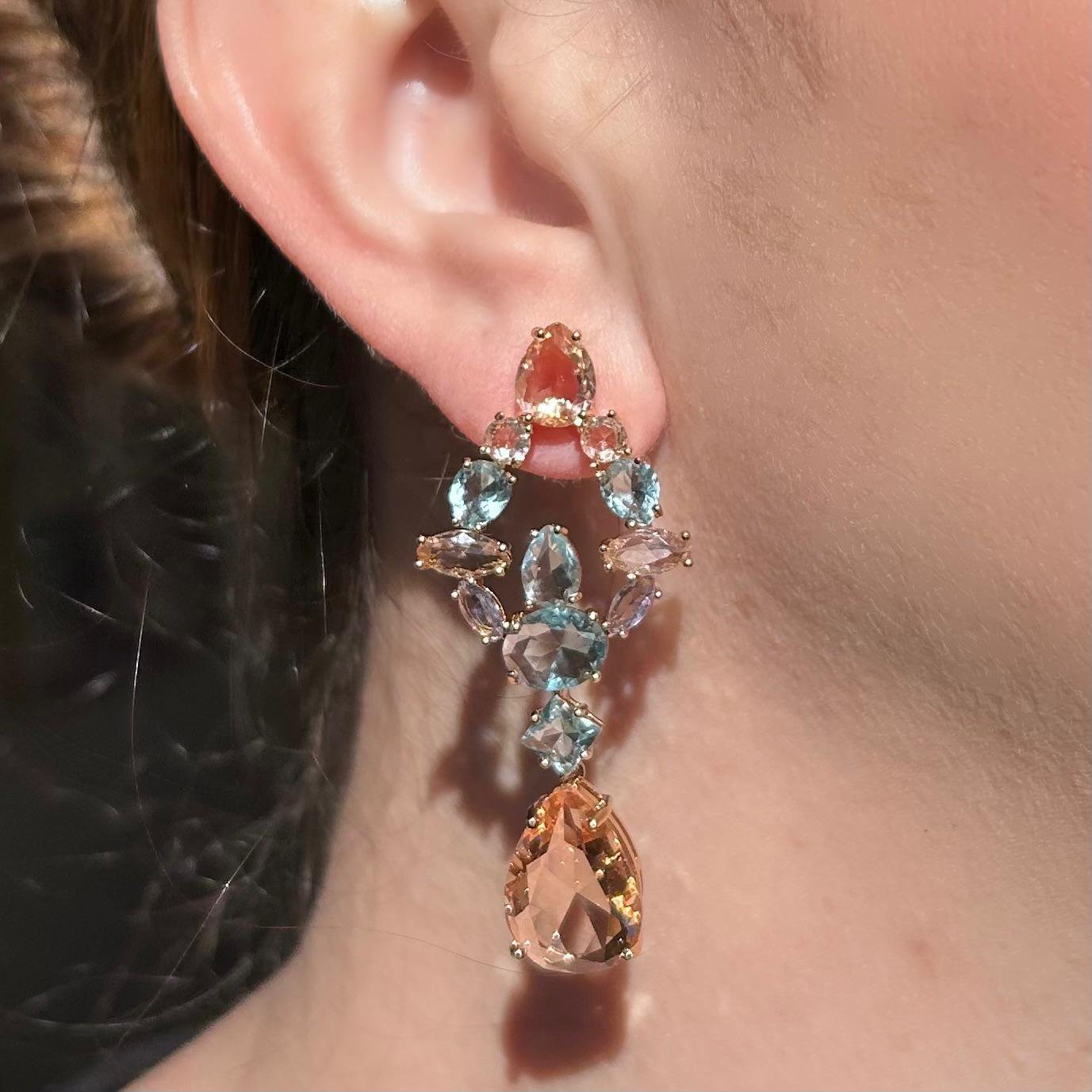 Brinco Morganita e Água Marinha