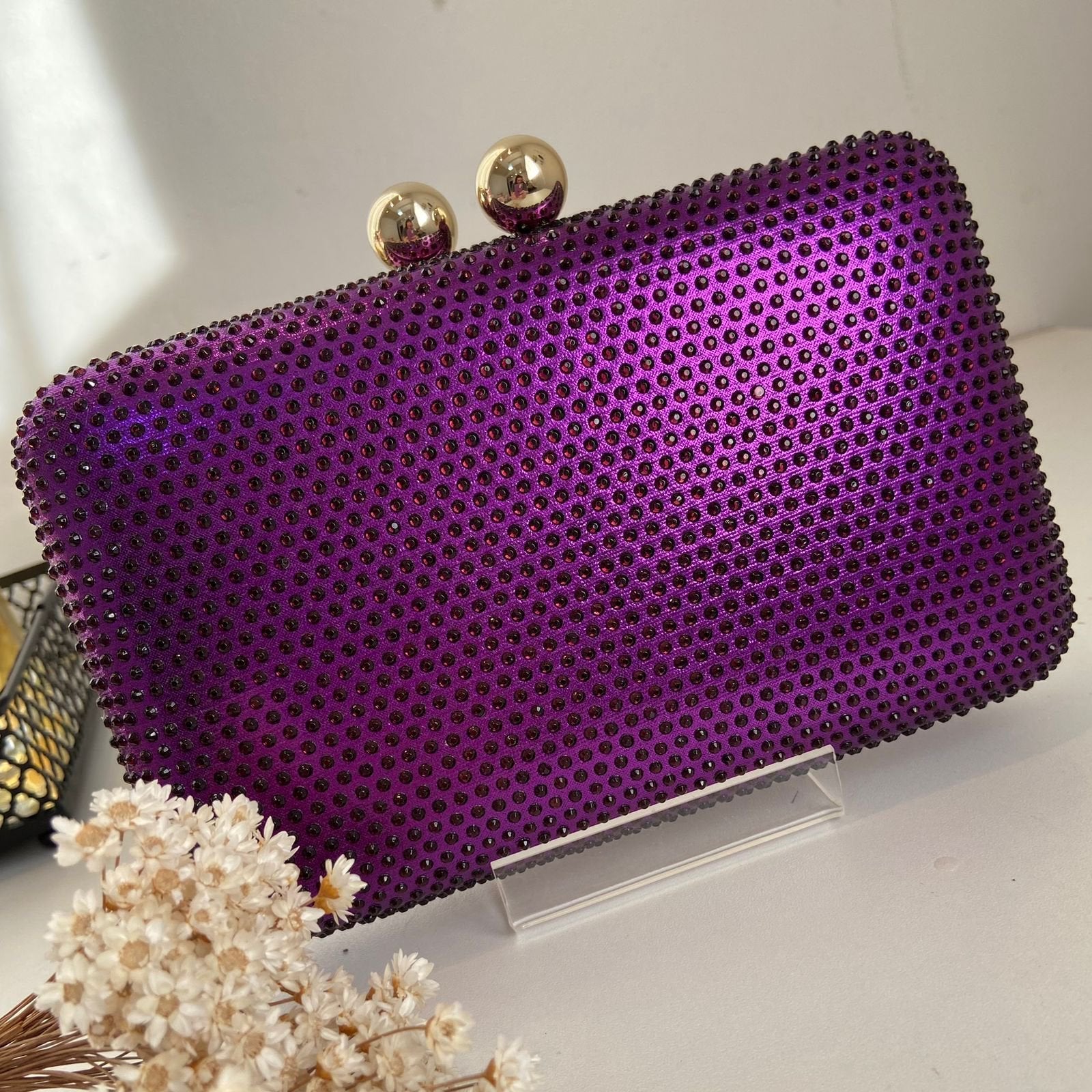 Clutch Cristais Ultra Violeta