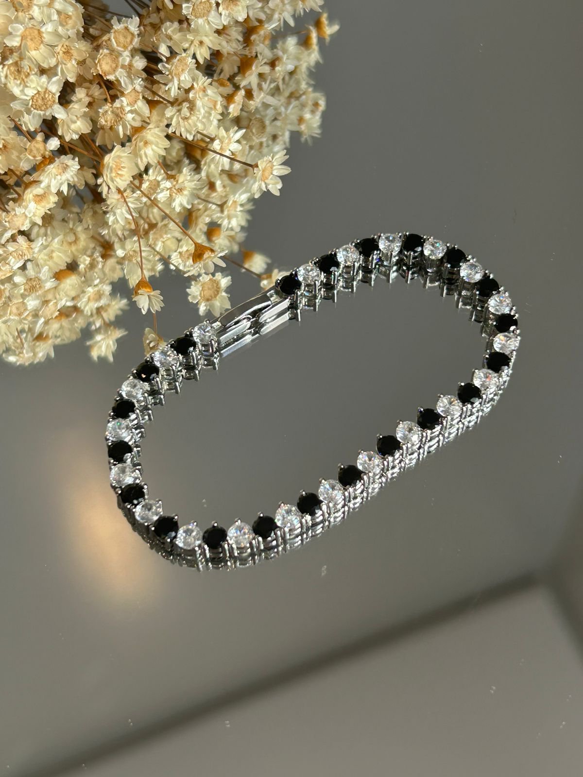 Pulseira Riviera 3 Garras 4mm Mesclada