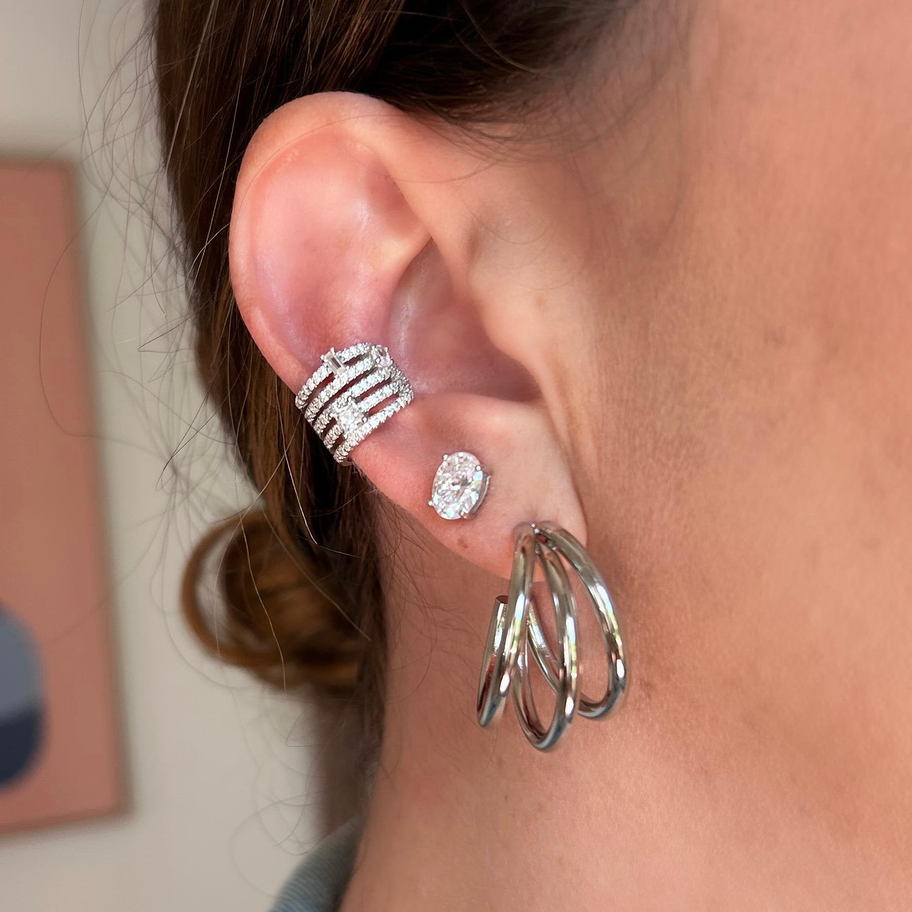 Piercing Fake Varias Fileiras Prata 925