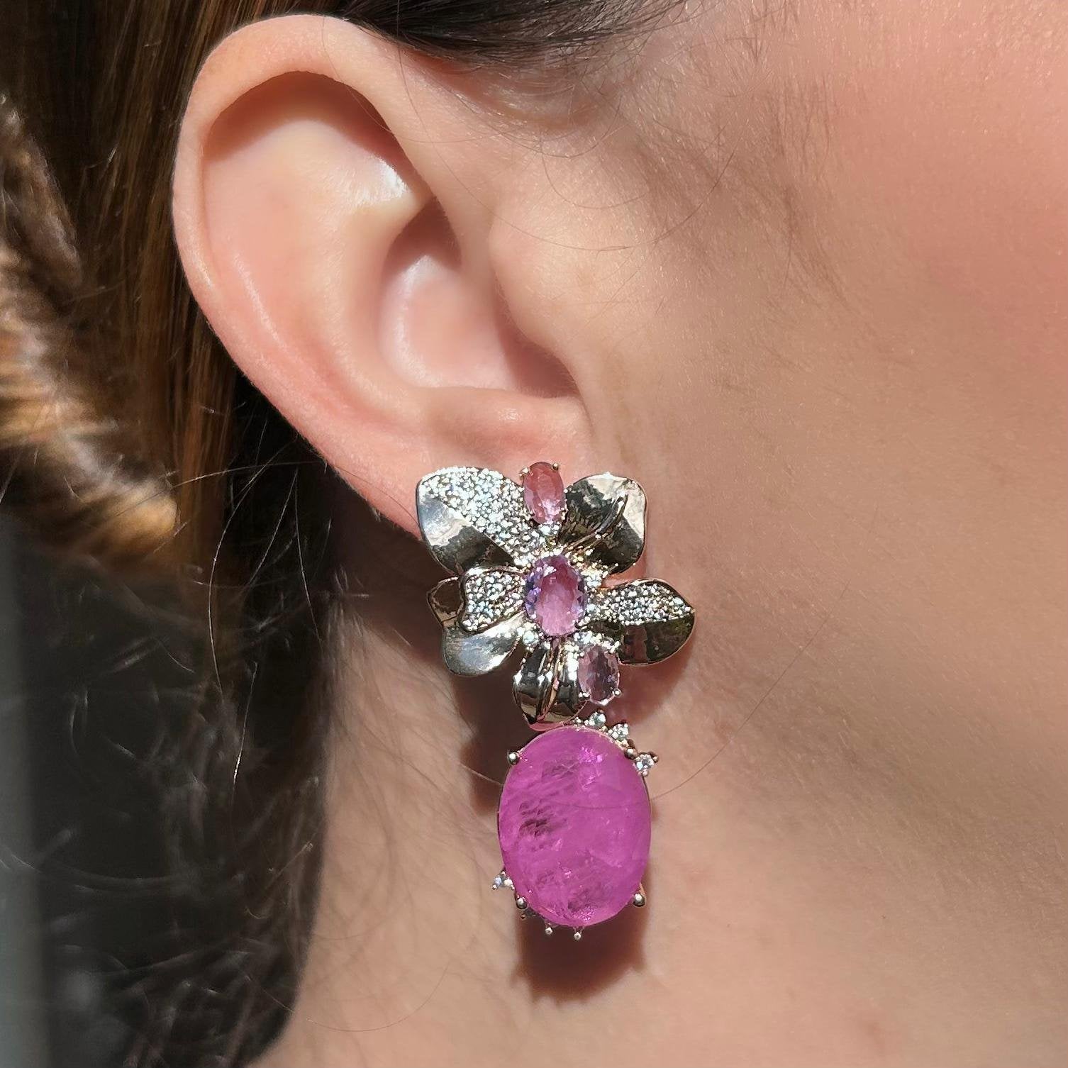 Brinco Flower Fucsia