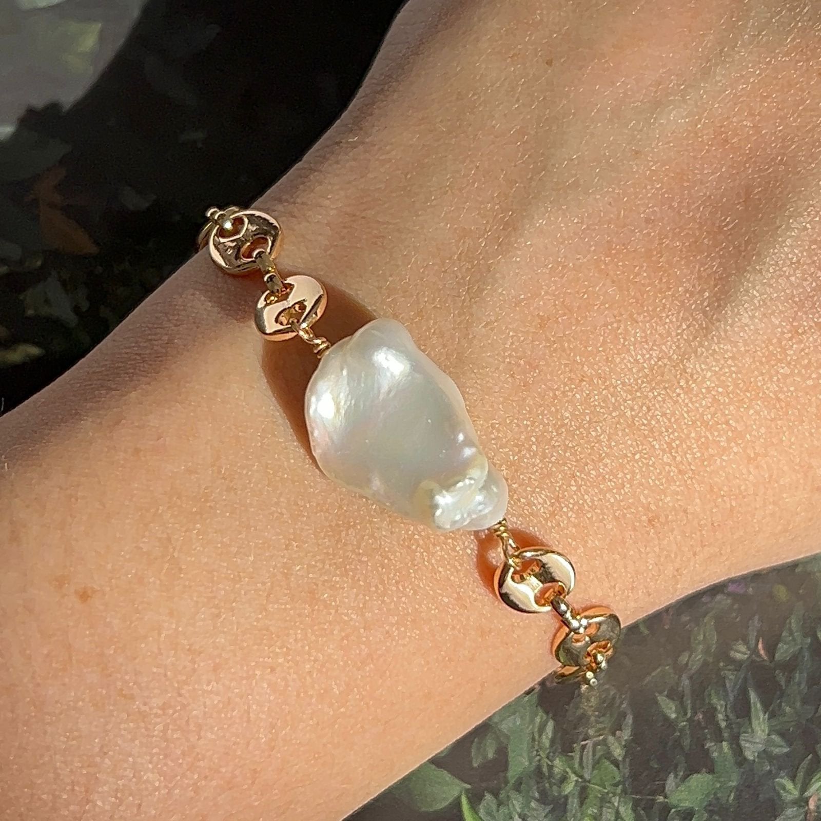 Pulseira Elos Pérola Barroca