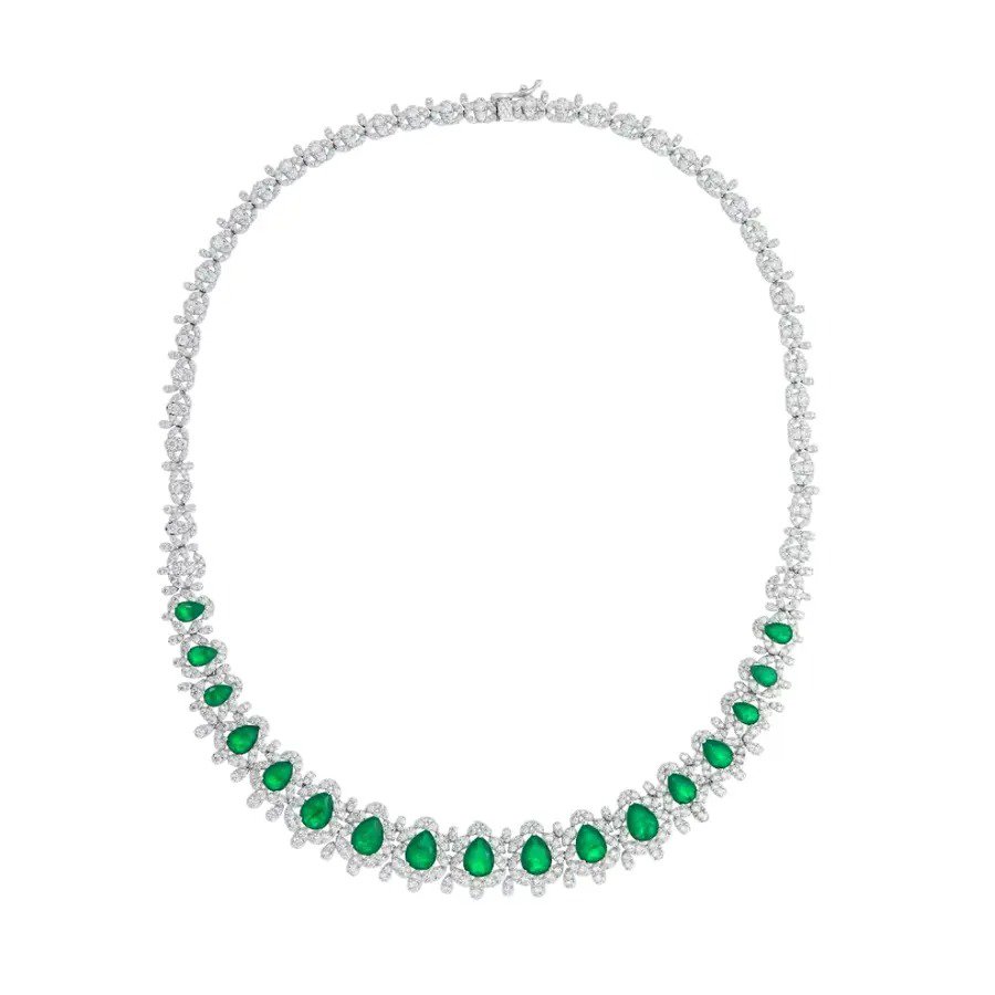 Colar Luxo Verde Esmeralda