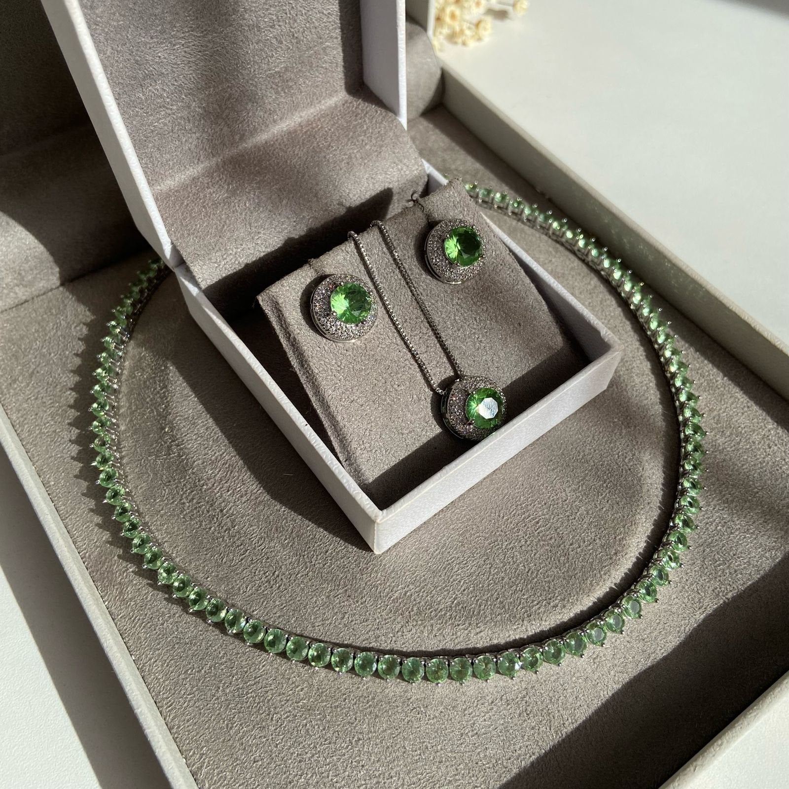Colar Riviera Menta 3 Garras 4mm 40 cm Fecho Jóia (Modelo que não vira)