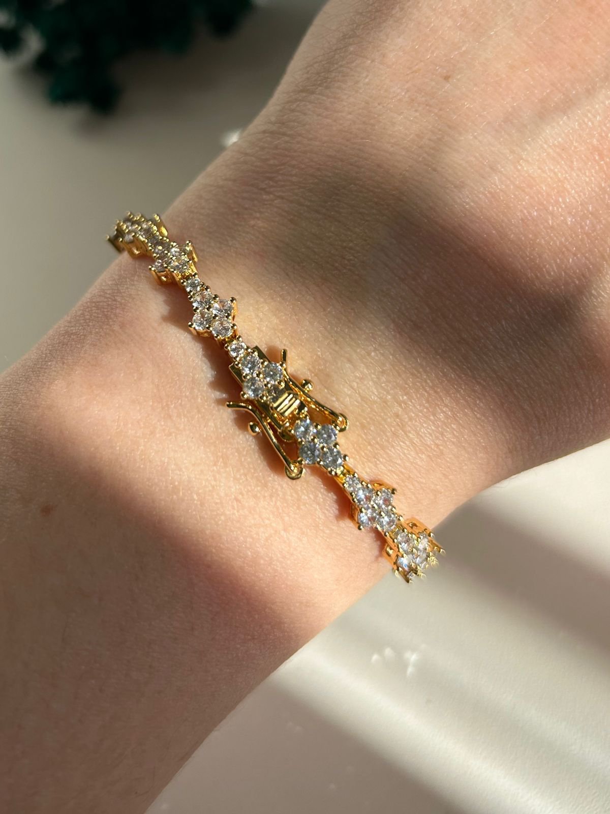 Pulseira Rivieira Zircônia Ouro