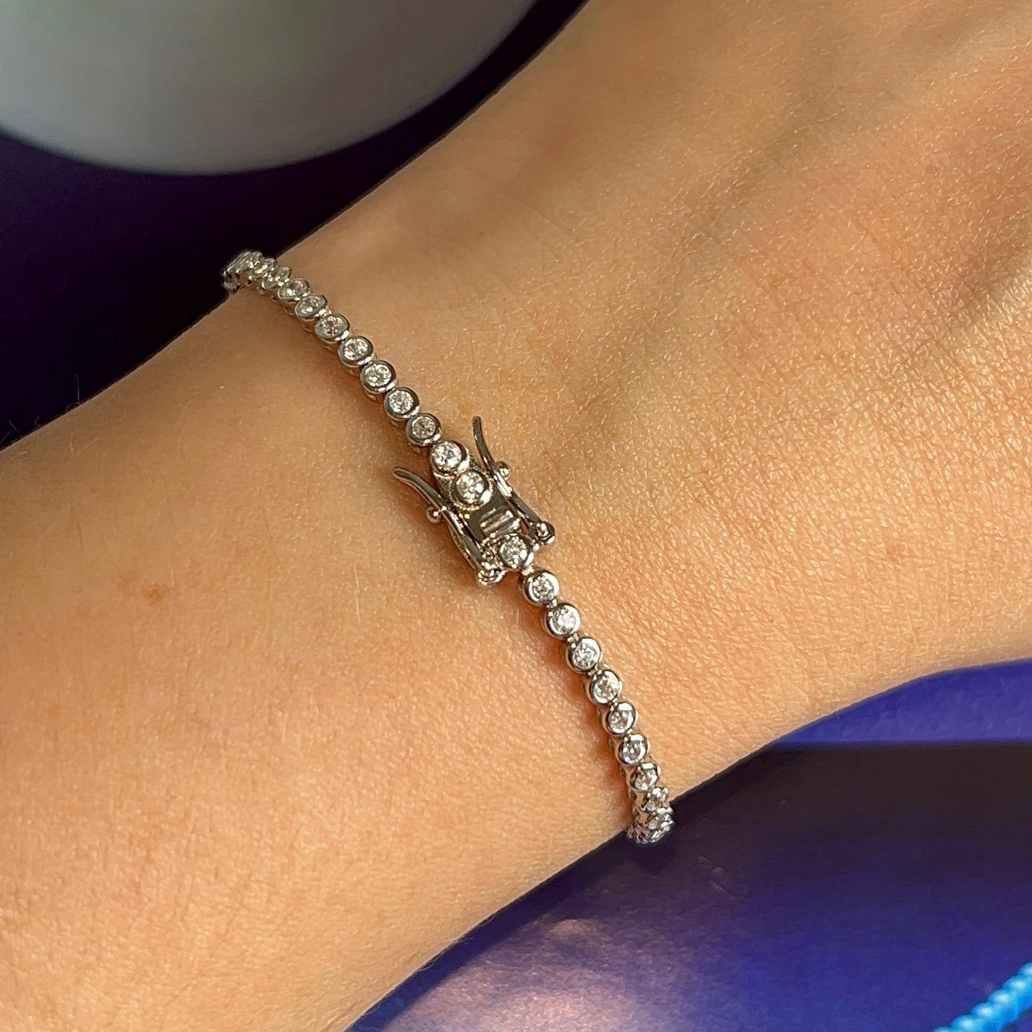Pulseira Riviera Cravação Inglesa Prata 925