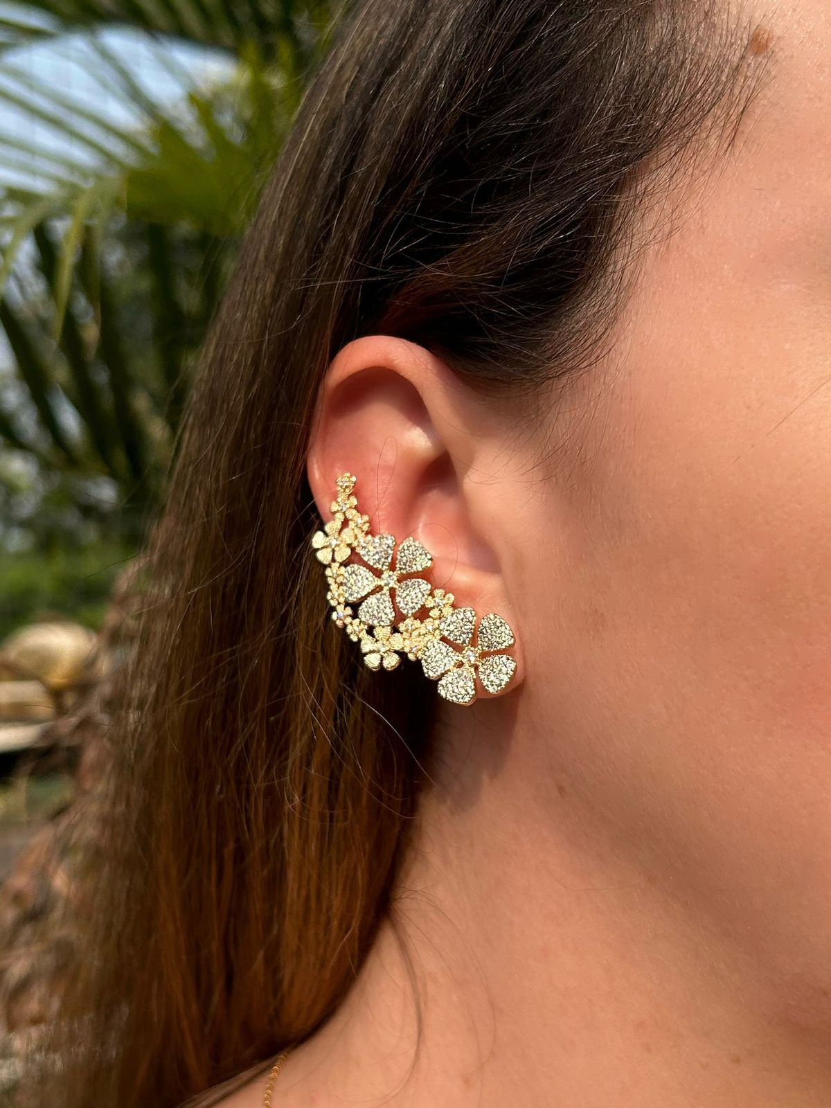 EarCuff Flores Luxo