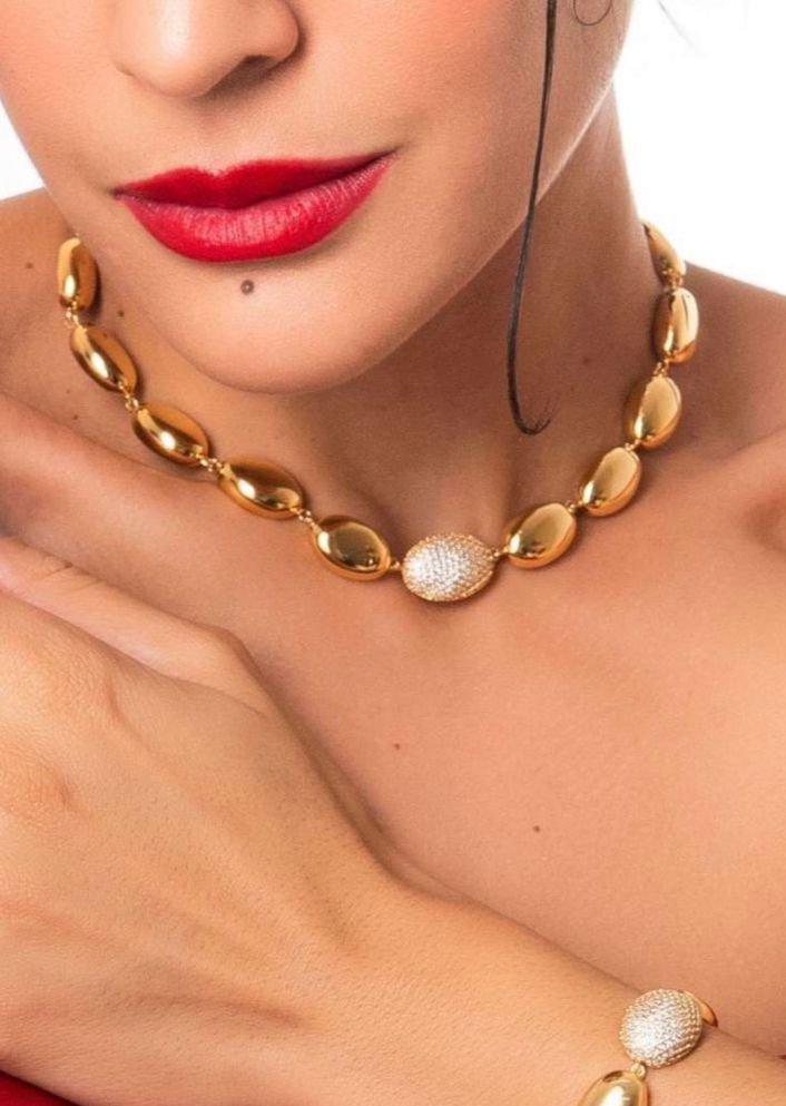 Colar Gomos Dourado