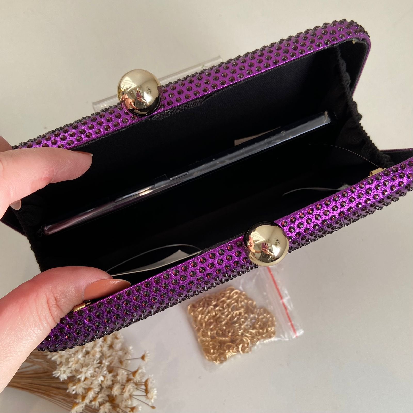 Clutch Cristais Ultra Violeta