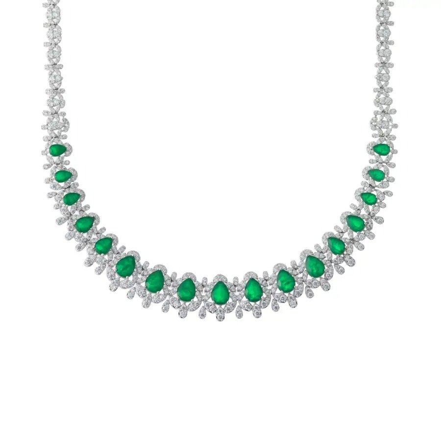 Colar Luxo Verde Esmeralda