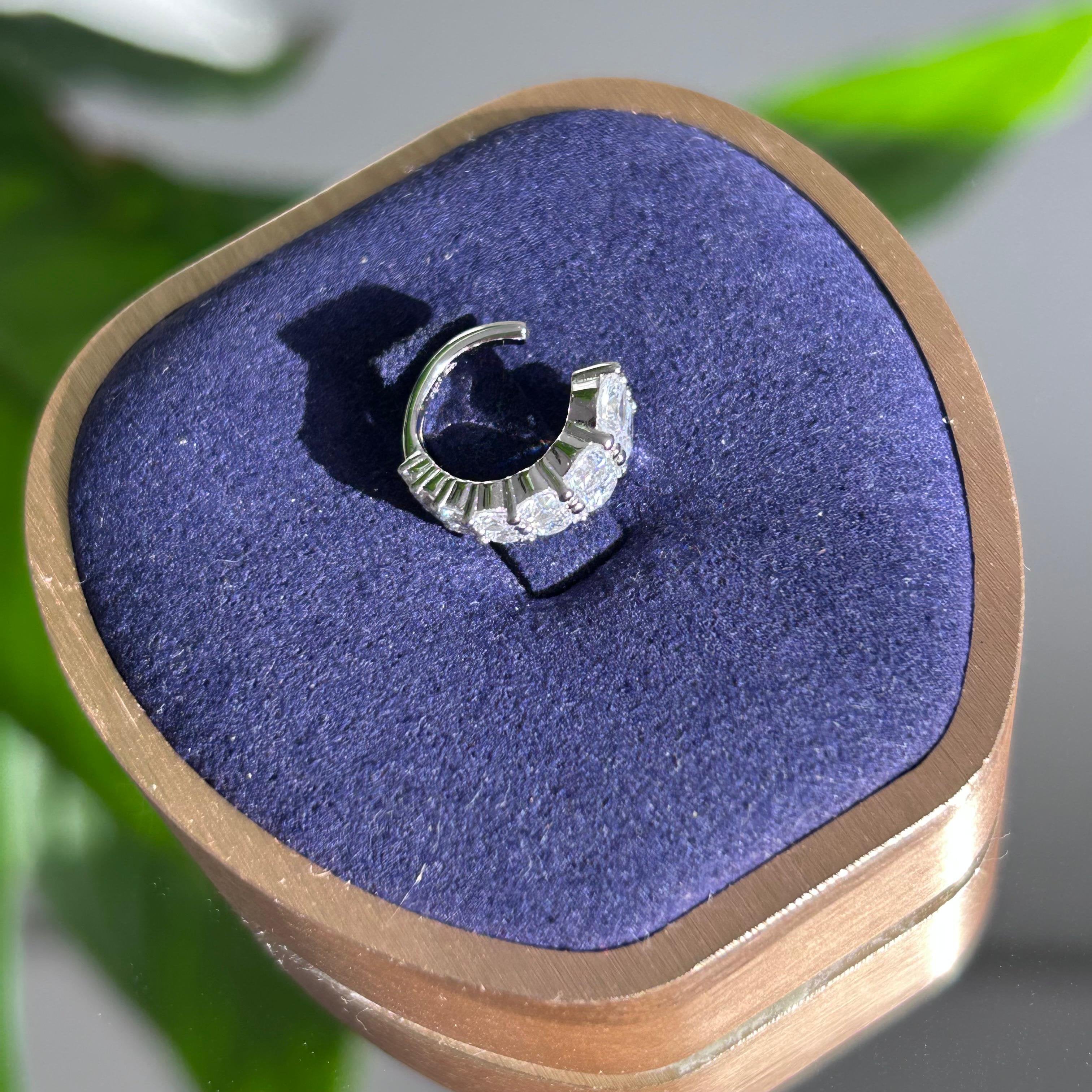 Piercing Fake Duas Fileiras Prata 925