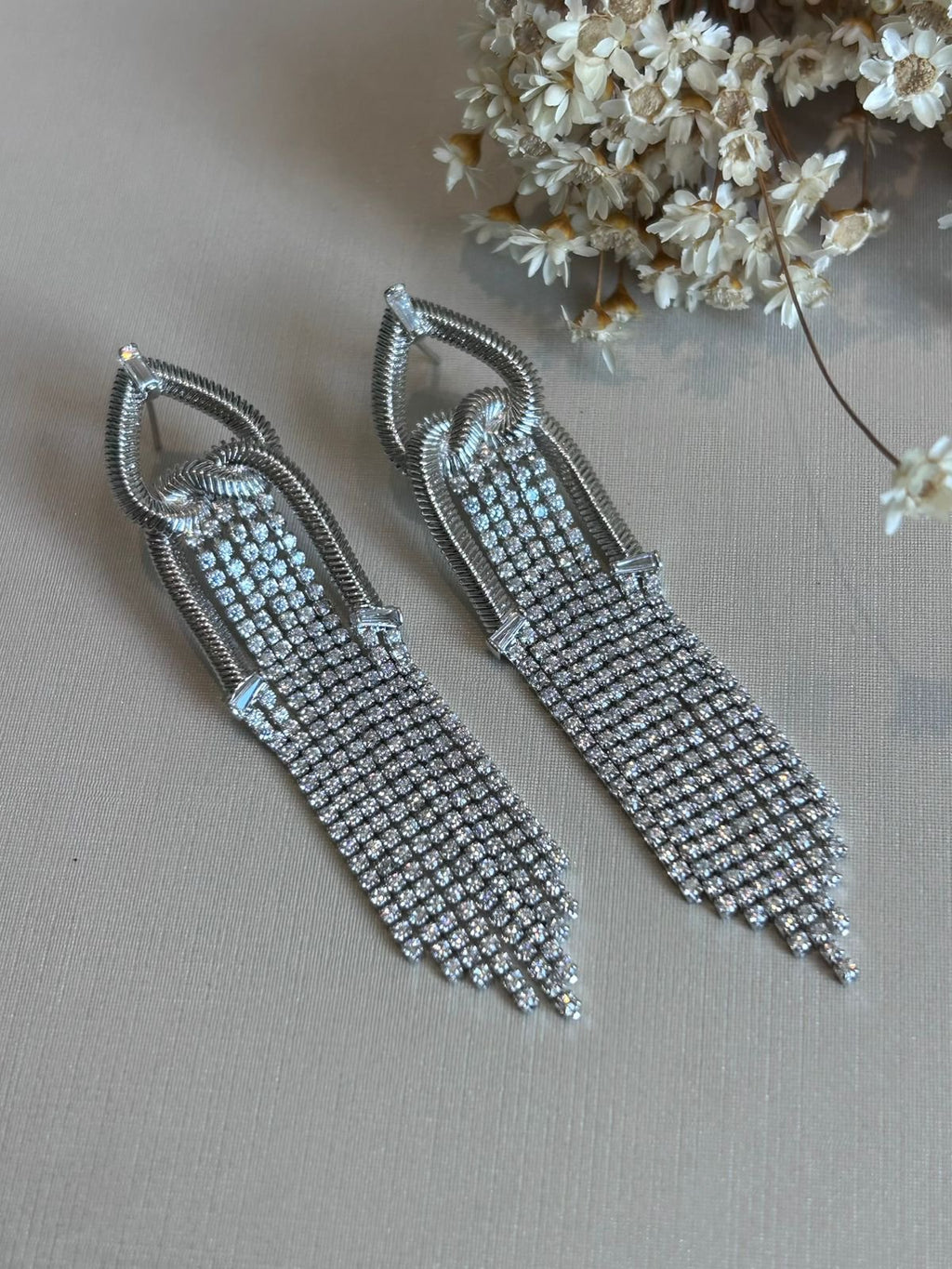 Brinco Franja Riviera Prateado