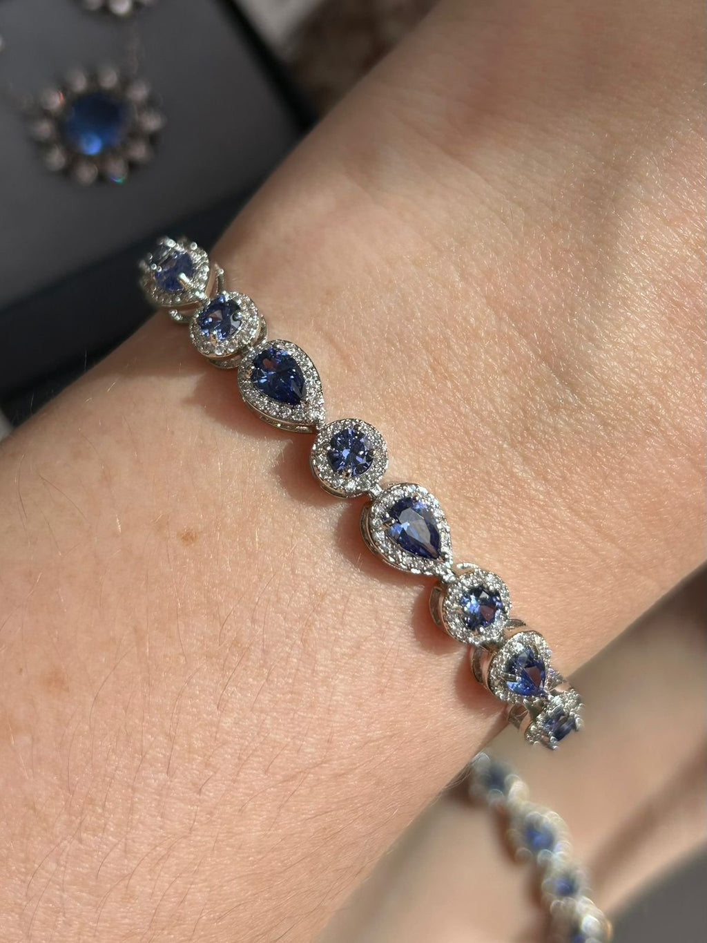 Pulseira Riviera Luxo Tanzanita Prateada