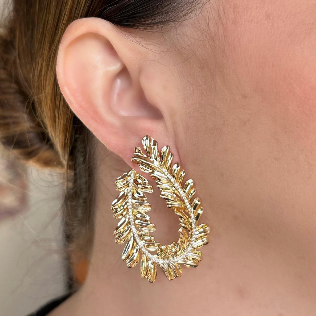 Argola Frontal Folhas