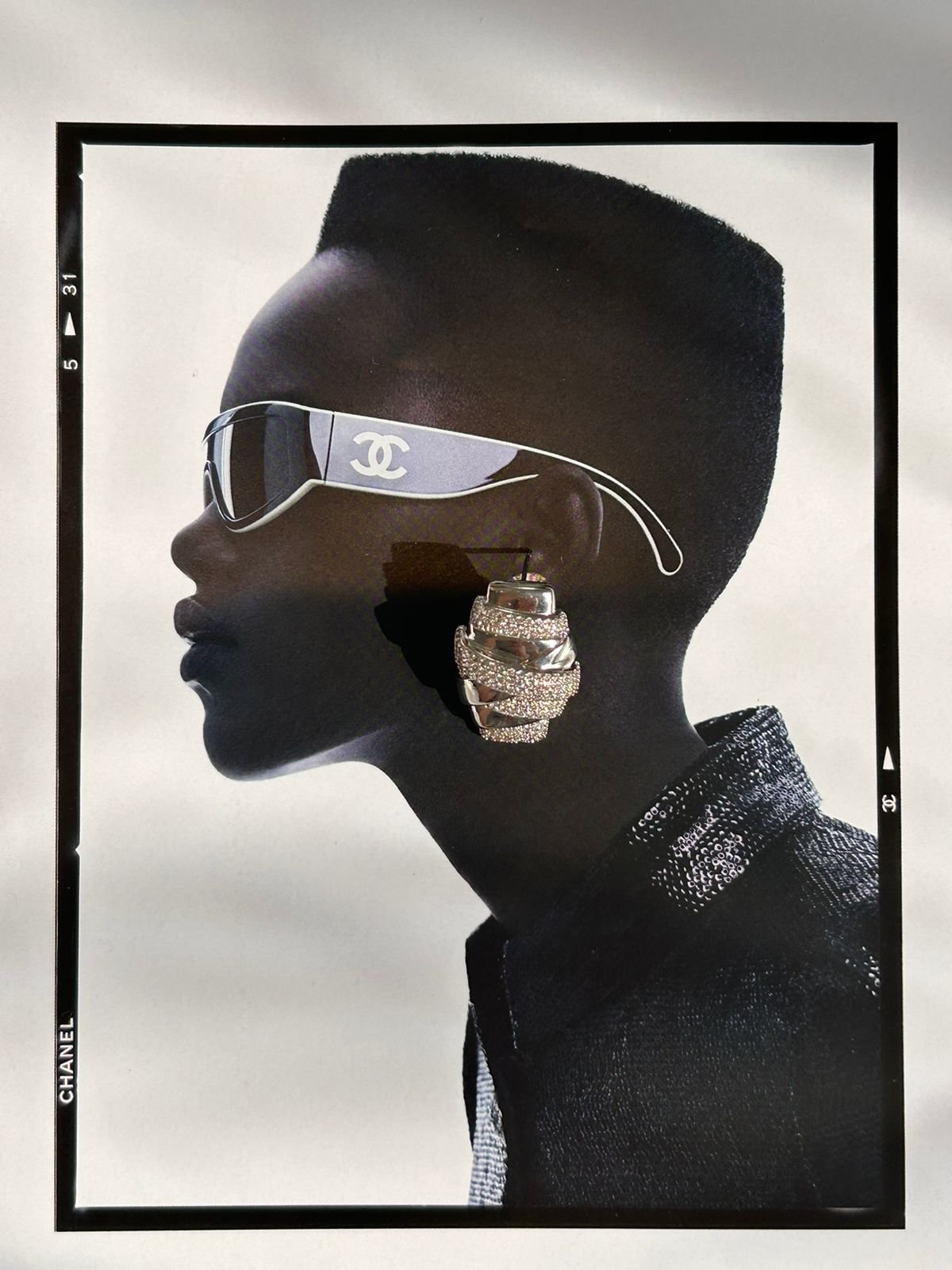 Brinco Croissant Banho de Ródio Branco