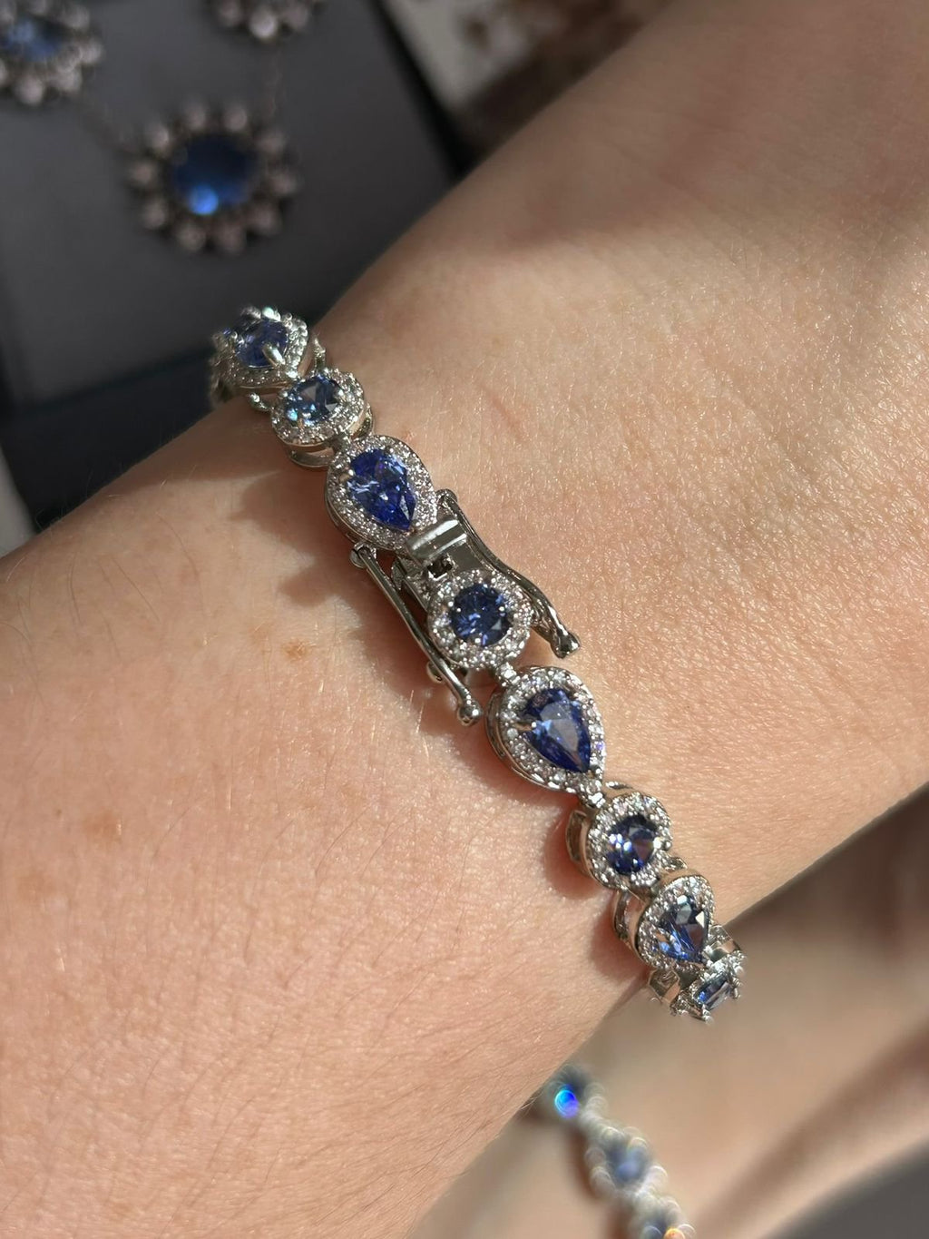 Pulseira Riviera Luxo Tanzanita Prateada