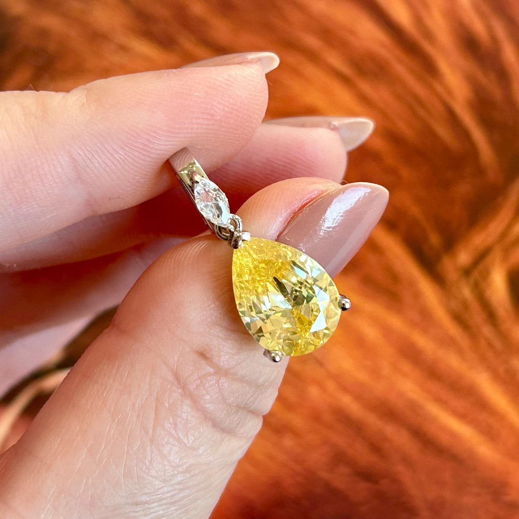 Pingente Gota Fancy Yellow