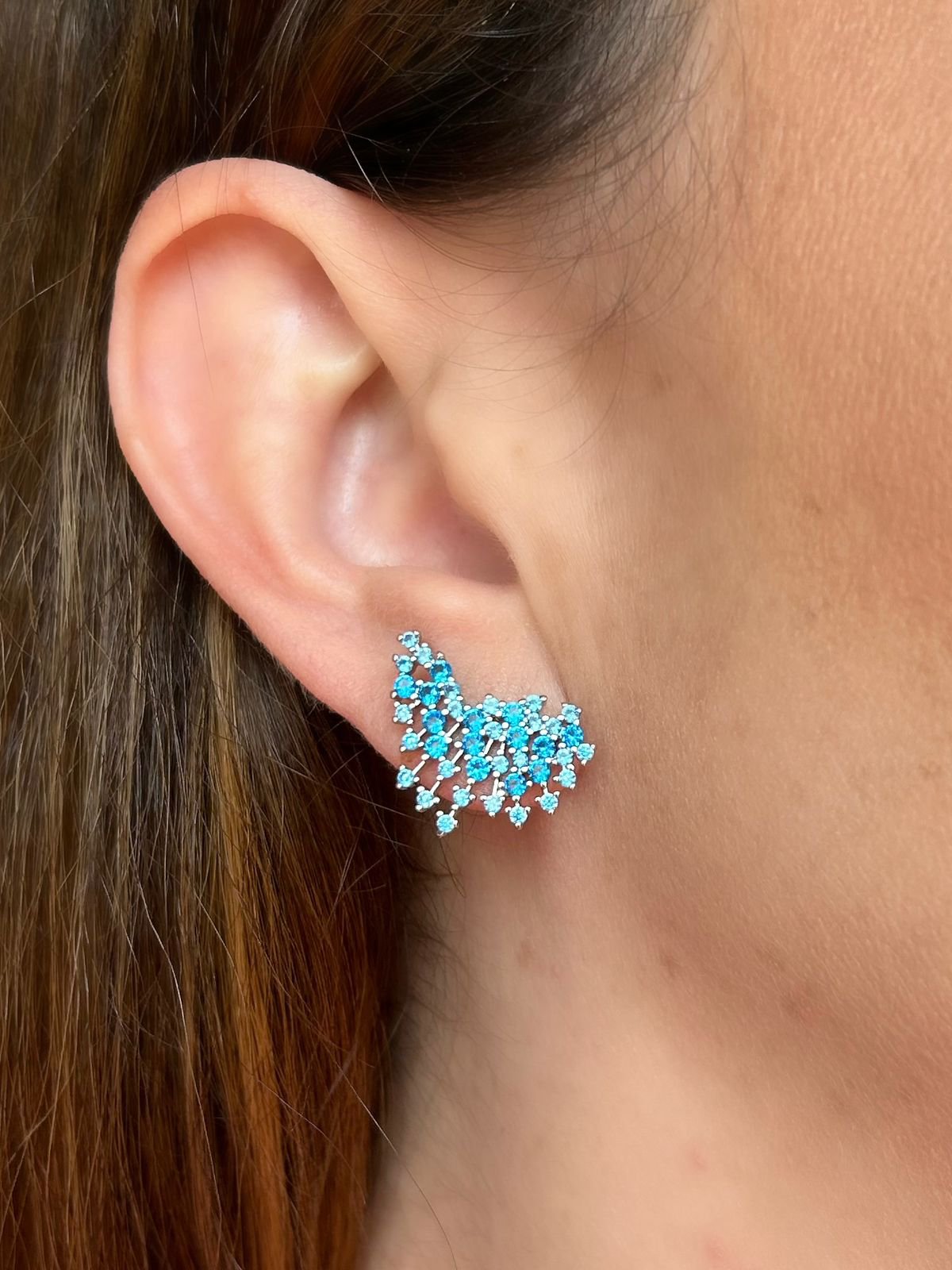 Brinco EarCuff Azul