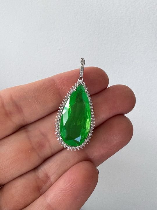 Pingente Jade Ródio Branco