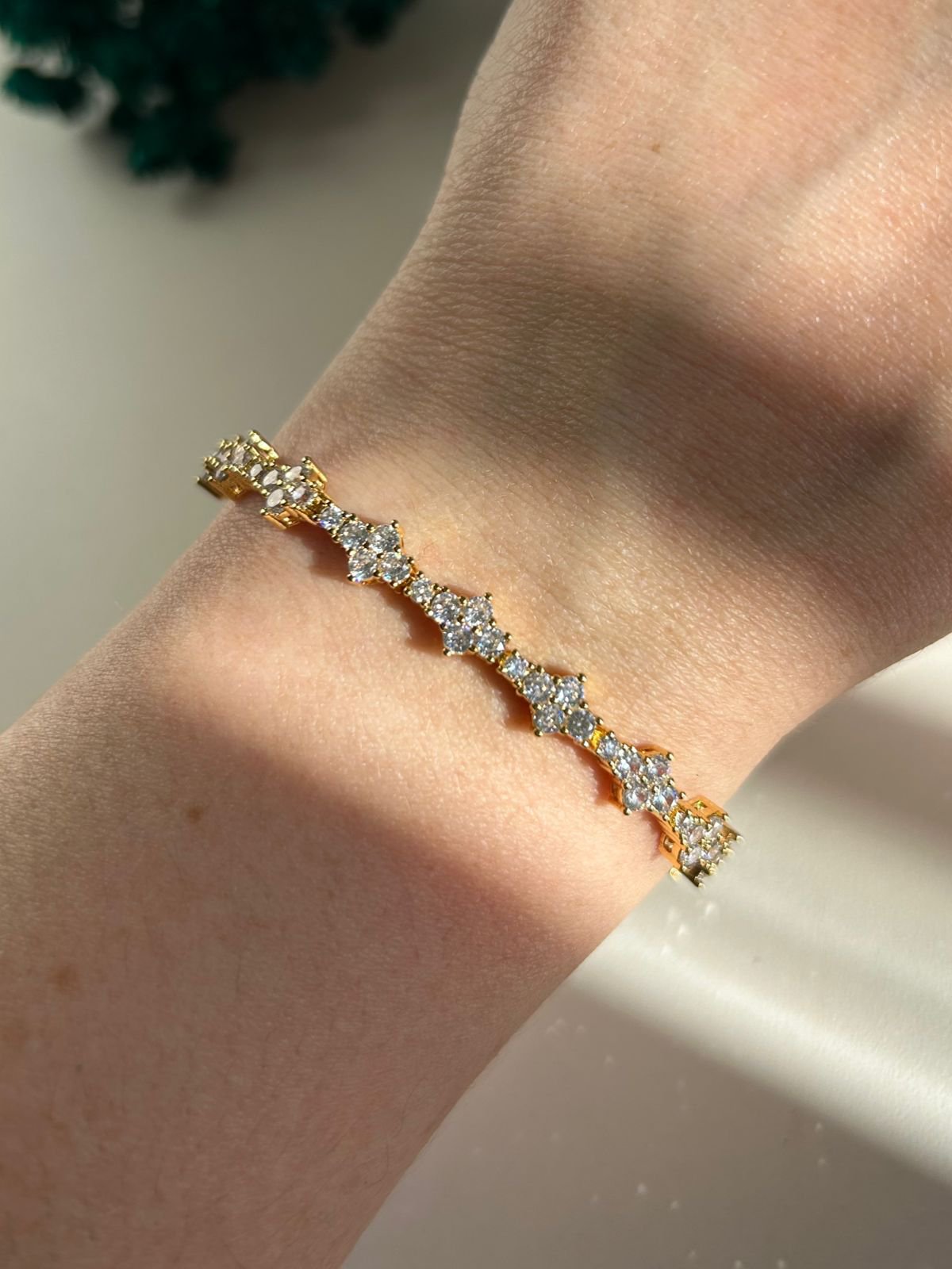 Pulseira Rivieira Zircônia Ouro