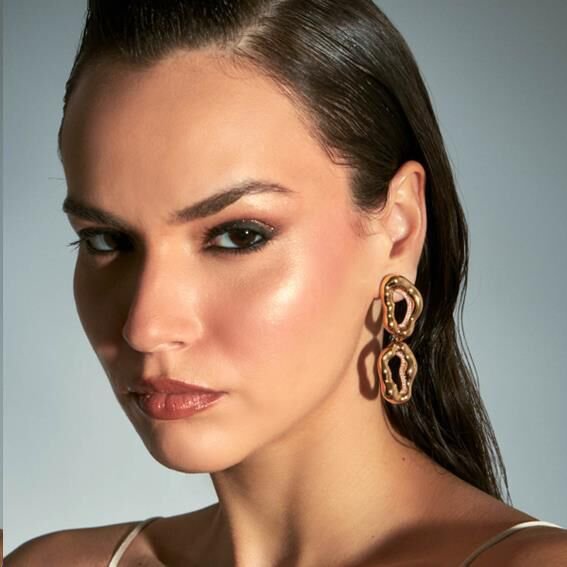 Brinco 2 em 1 Curvo Cravação Zircônia