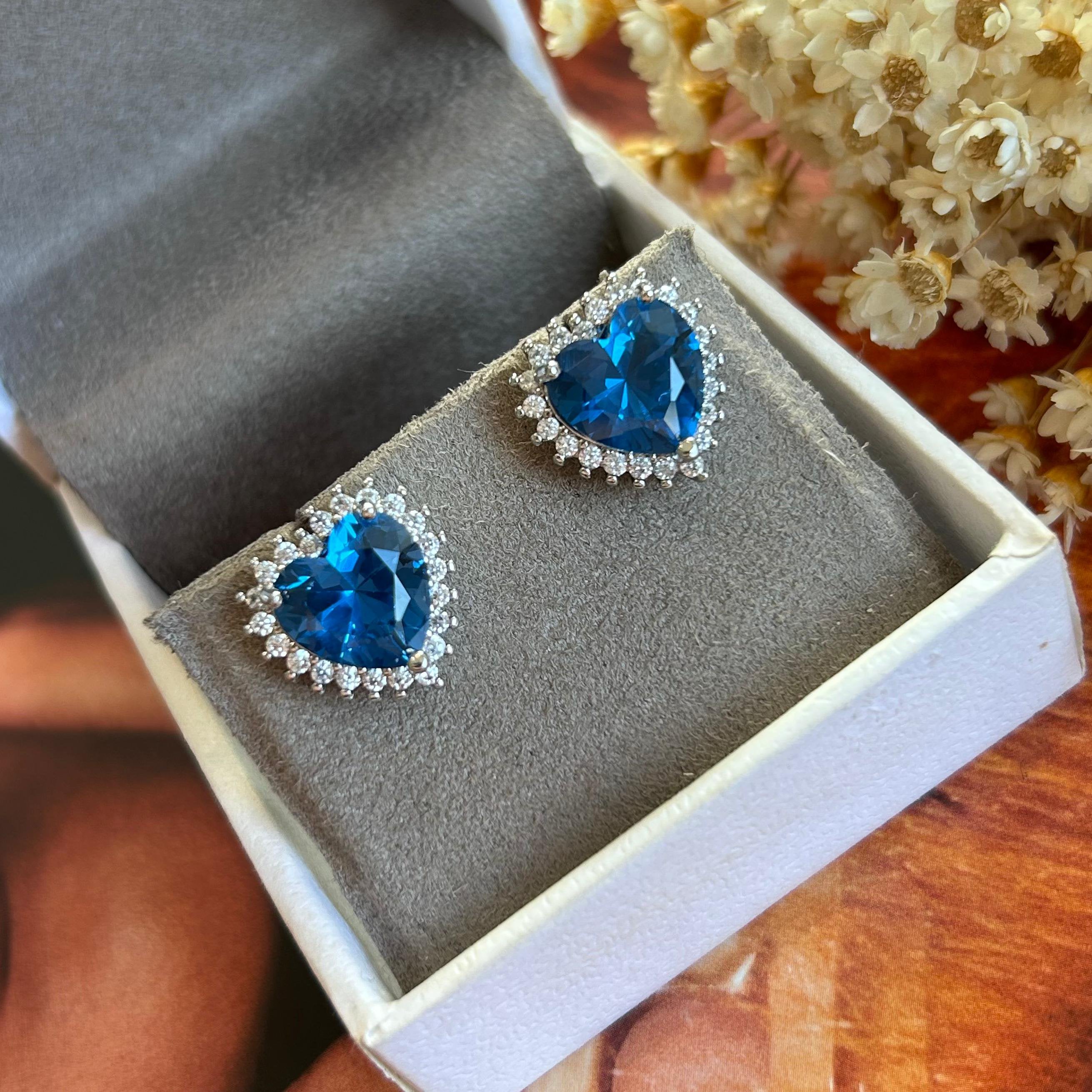 Brinco Coração Tanzanita