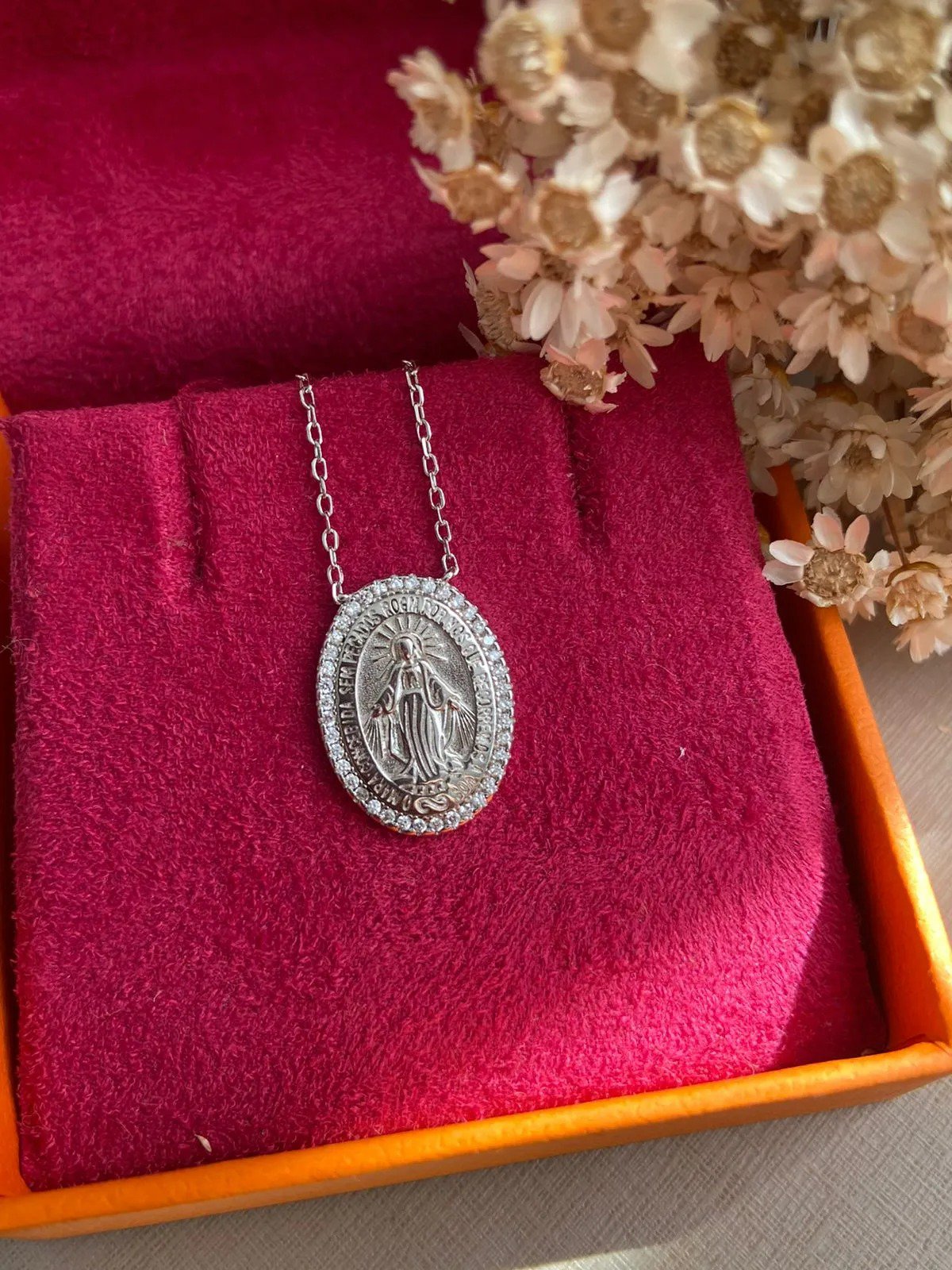 Colar Medalha Nossa Senhora Prata 925