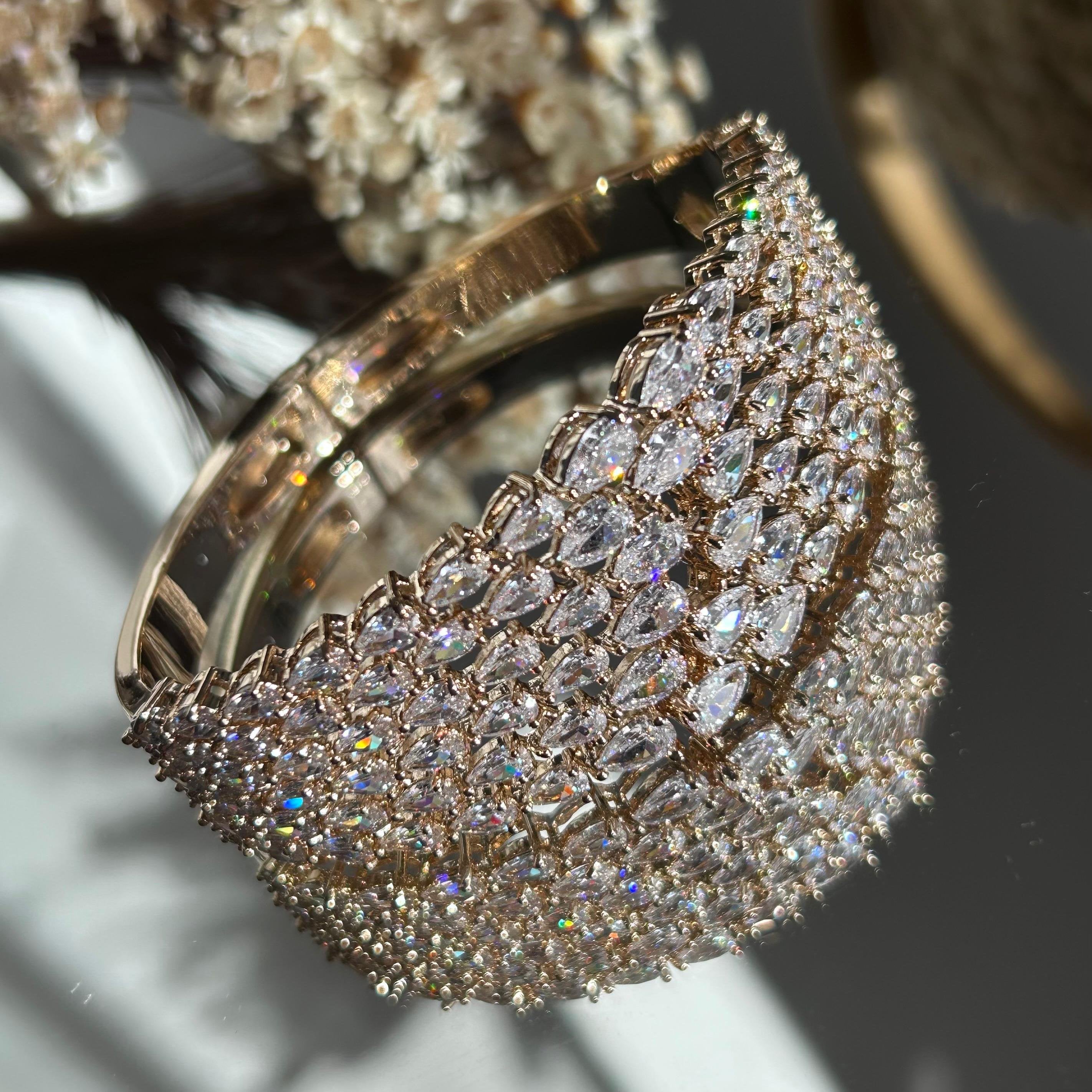 Maxi Bracelete Gotas Zircônias