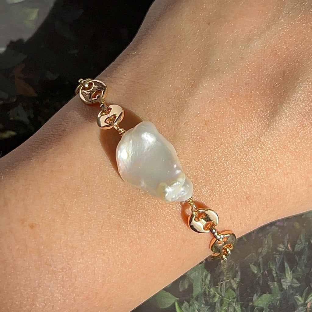 Pulseira Elos Pérola Barroca