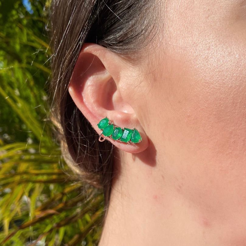 EarCuff Verde Esmeralda Fusion