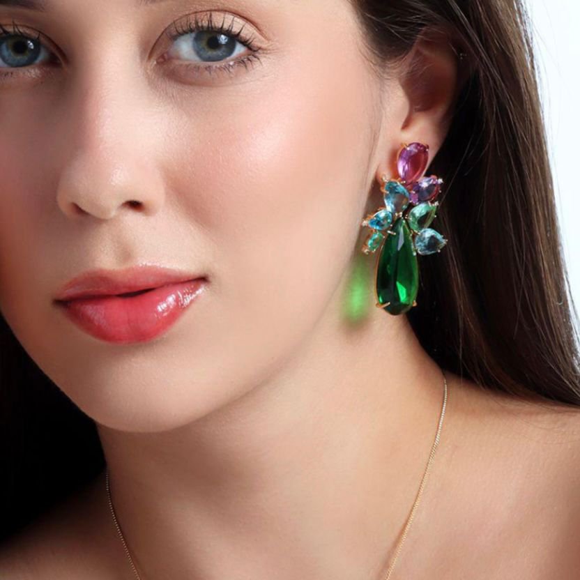 Brinco Gotas Colorido