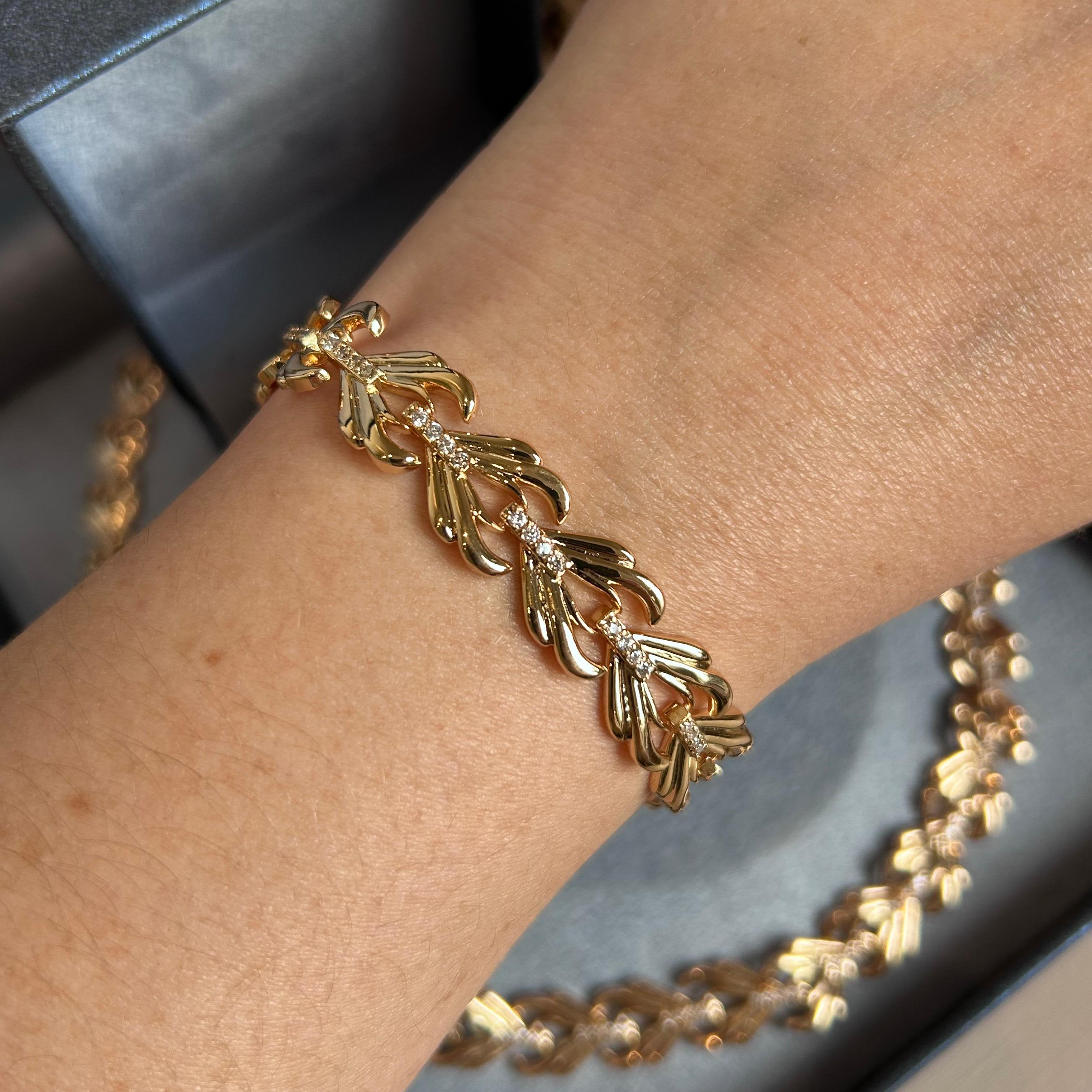 Pulseira Detalhada Detalhes Zircônia