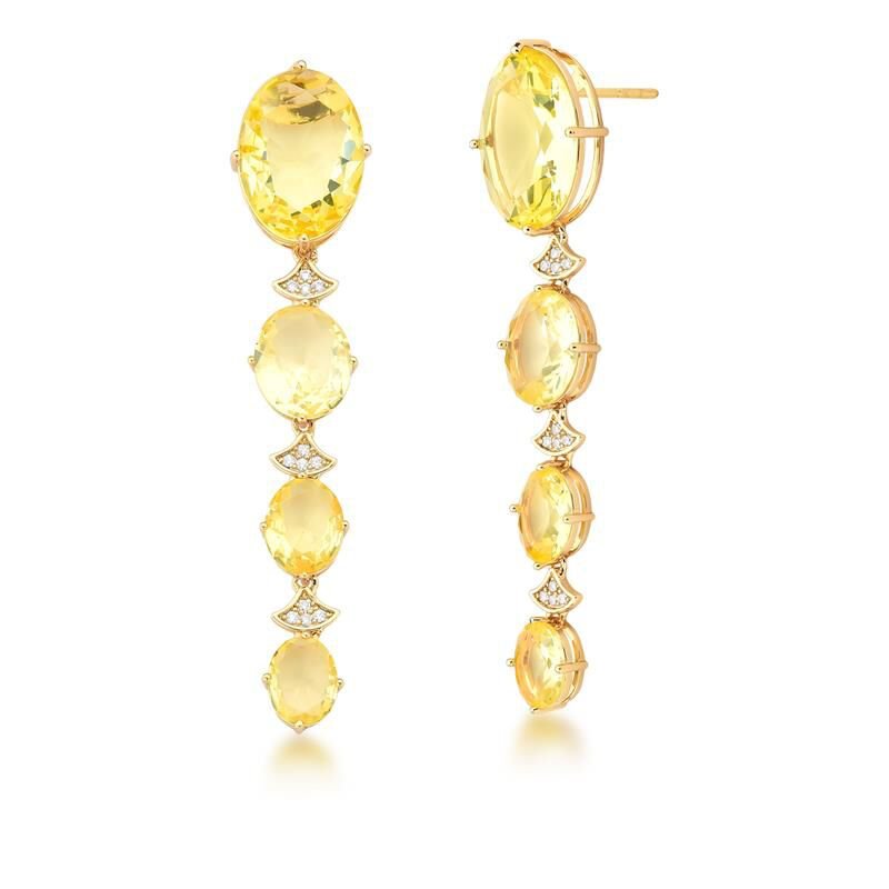 Brinco Luxo Fancy Yellow Dourado