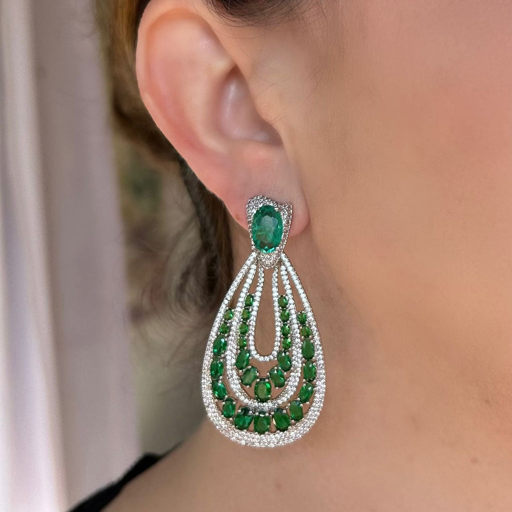Brinco Fernanda Verde Esmeralda