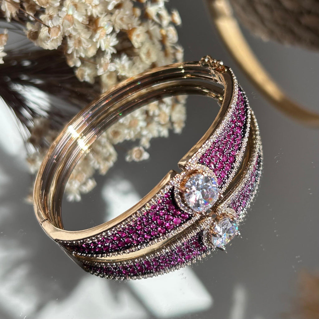 Bracelete Detalhe Safira Rosa