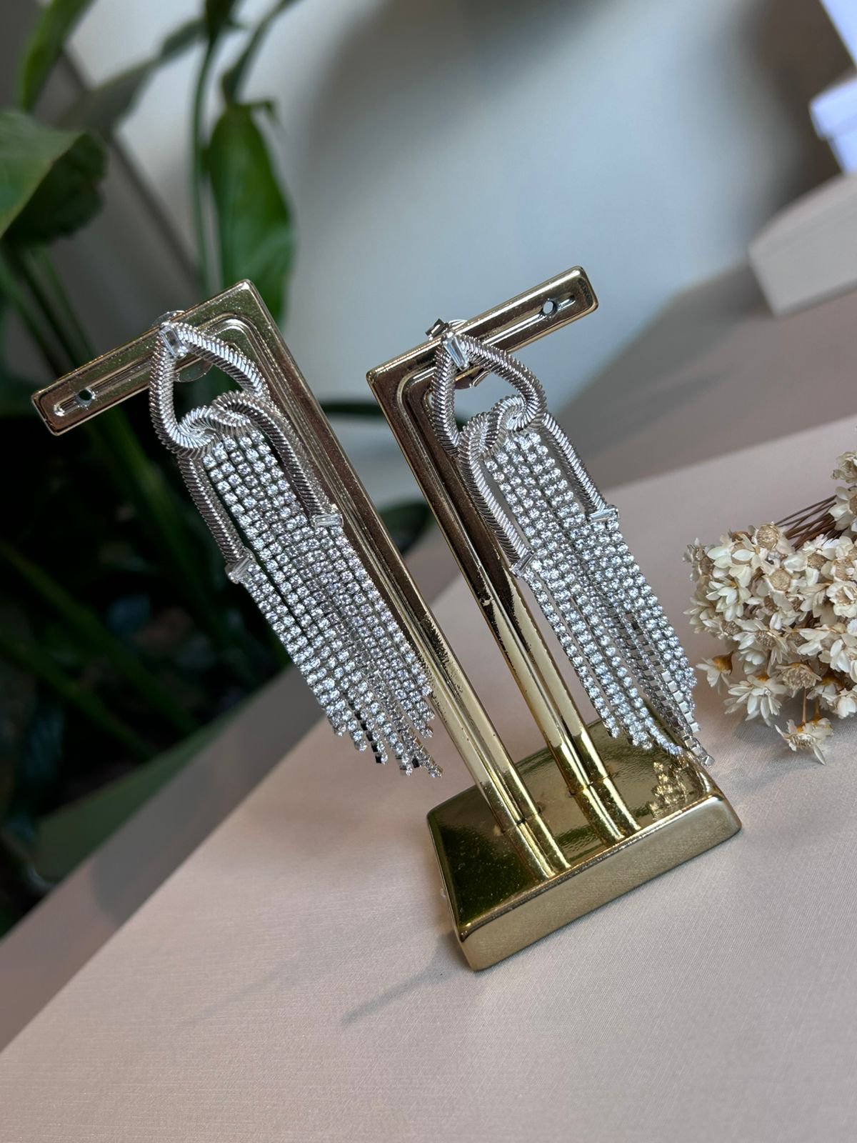 Brinco Franja Riviera Prateado