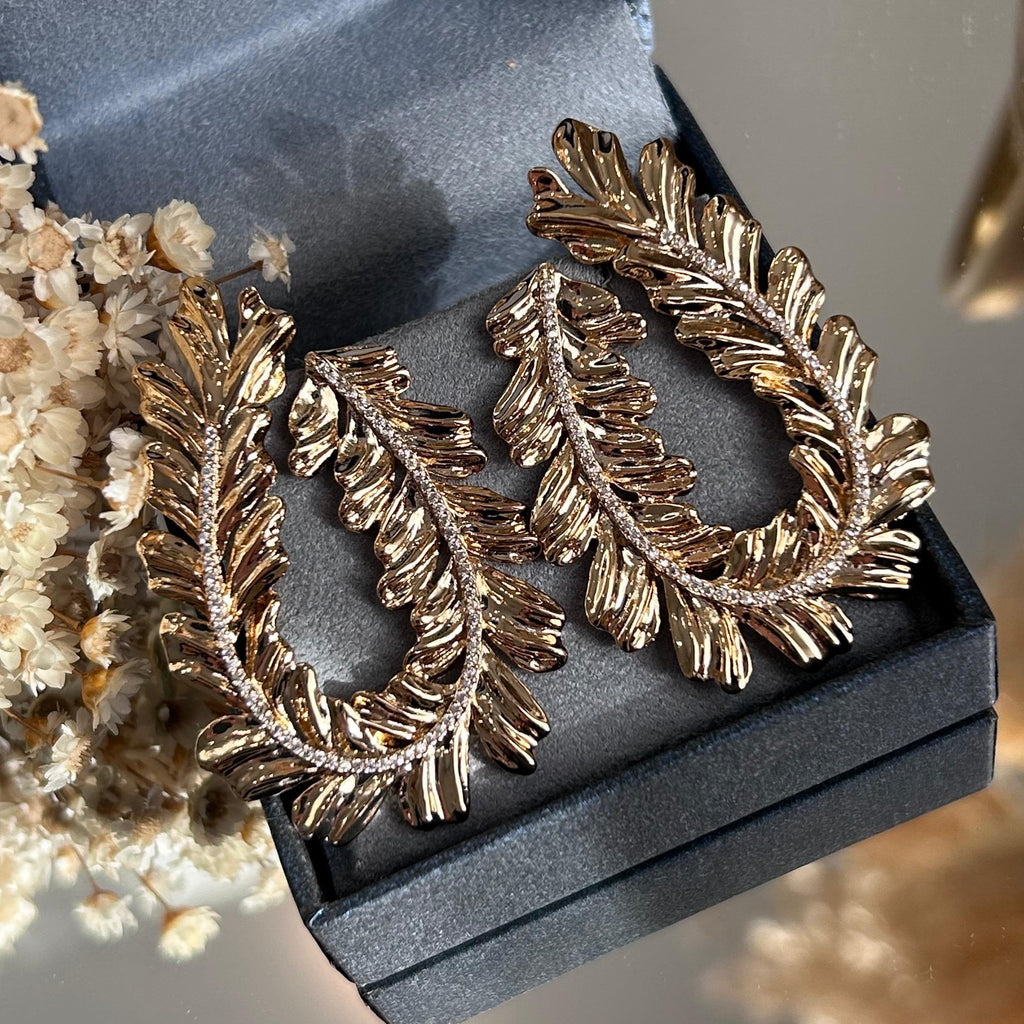 Argola Frontal Folhas