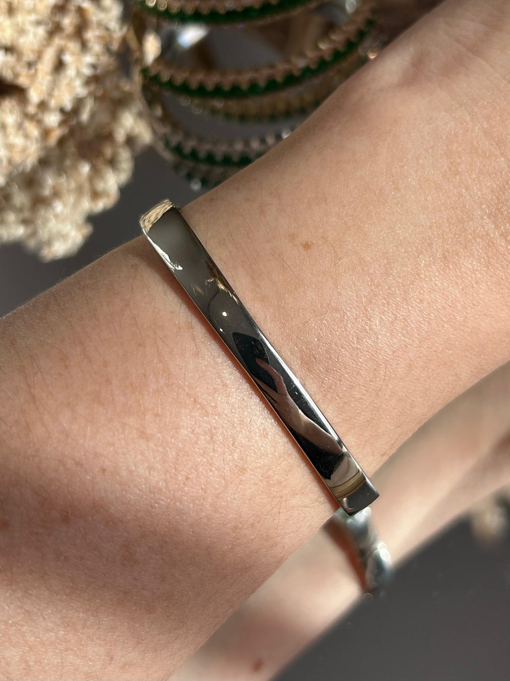 Bracelete Baguetado Verde Esmeralda