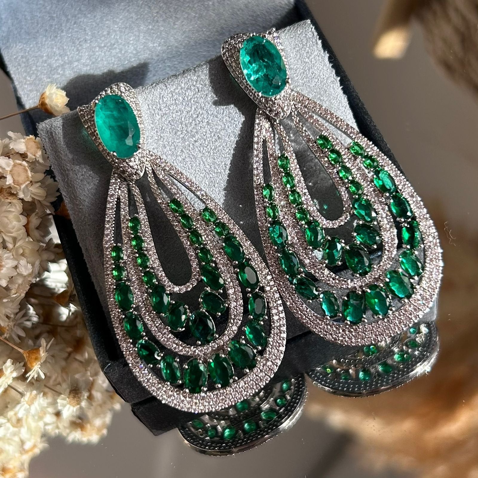 Brinco Fernanda Verde Esmeralda