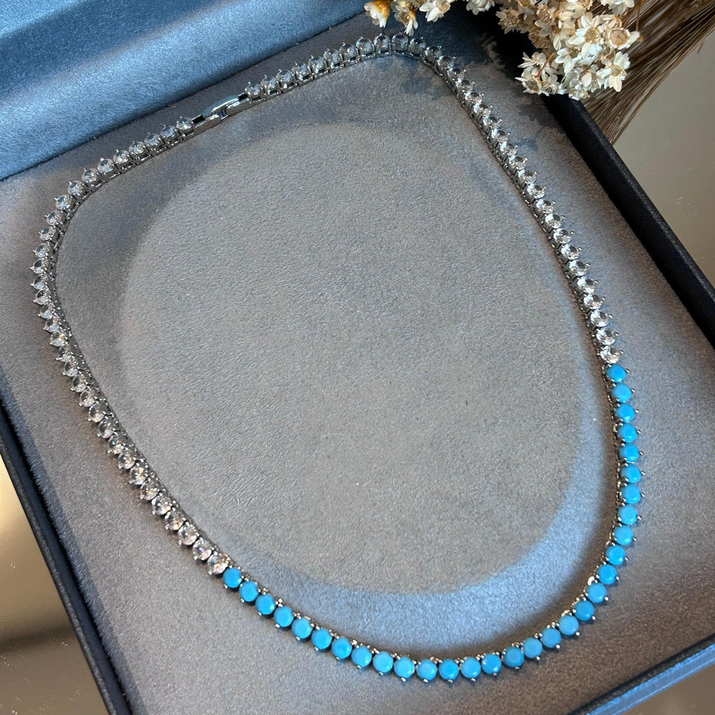 Colar Riviera Duo Turquesa