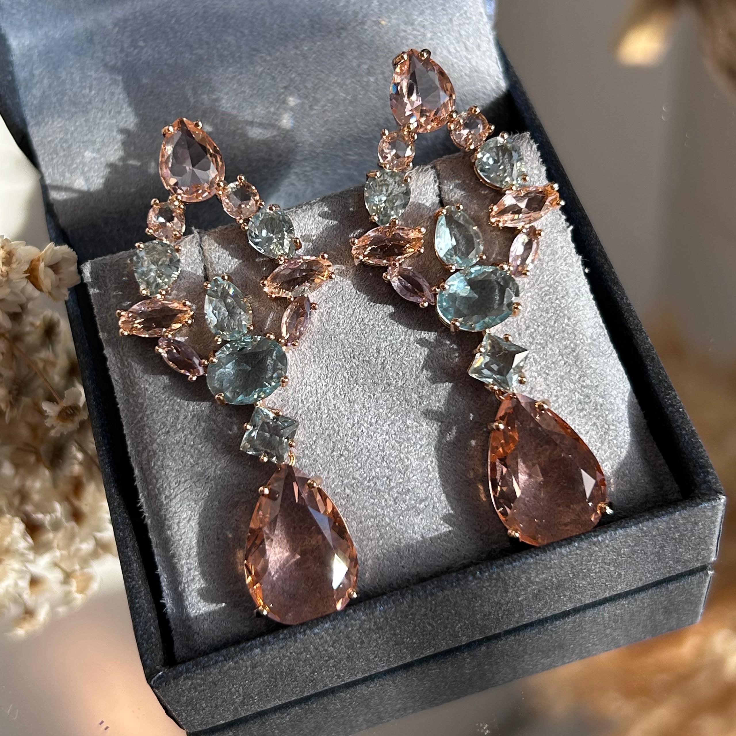 Brinco Morganita e Água Marinha