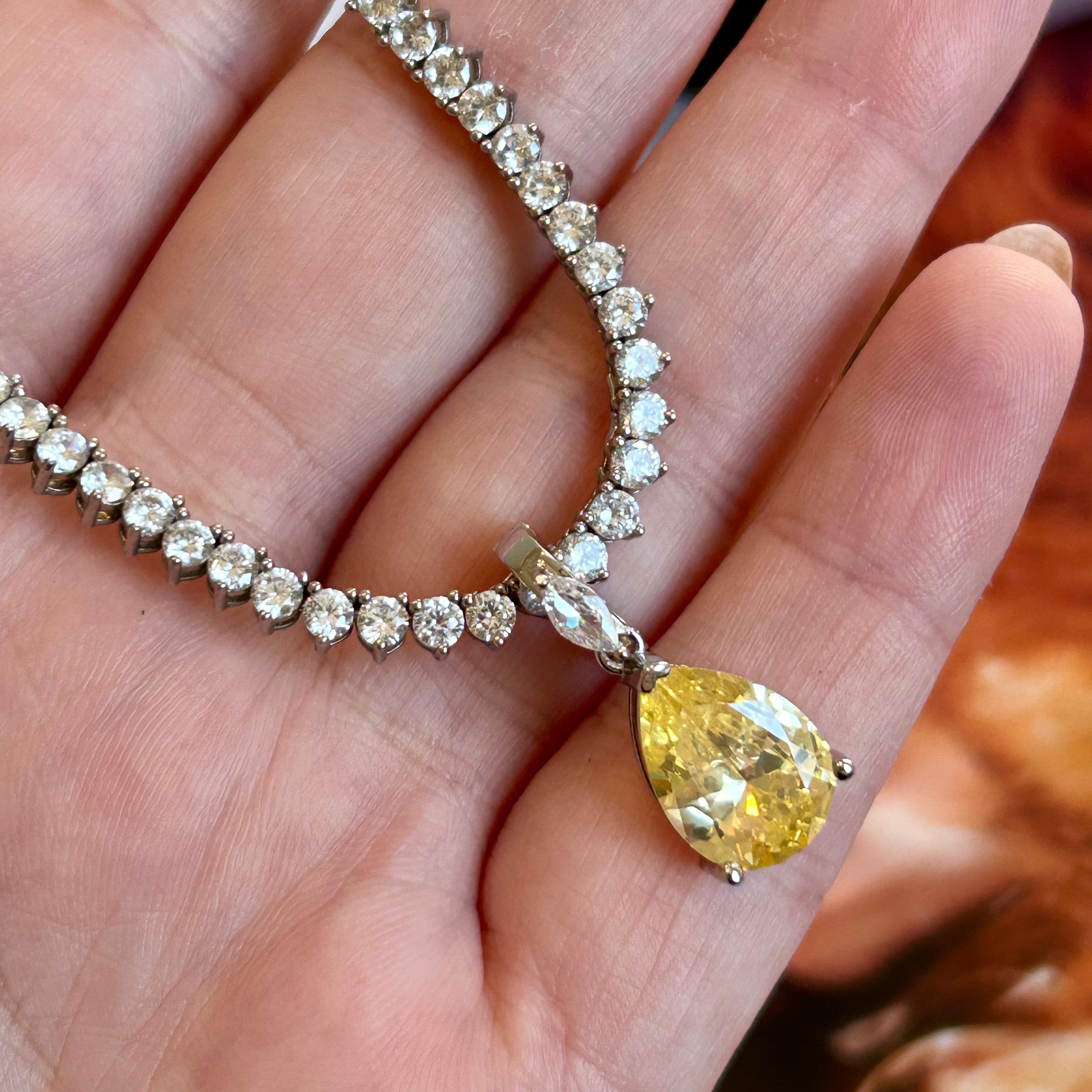 Pingente Gota Fancy Yellow