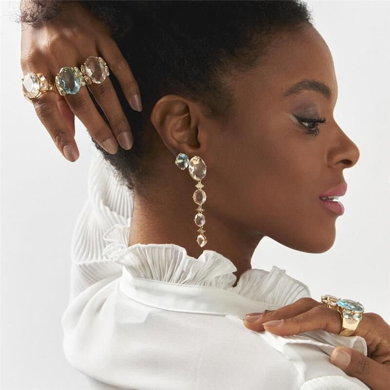 Brinco Luxo Fancy Yellow Dourado