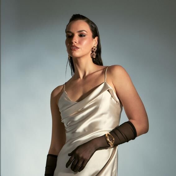 Bracelete Curvo Cravação Zircônia