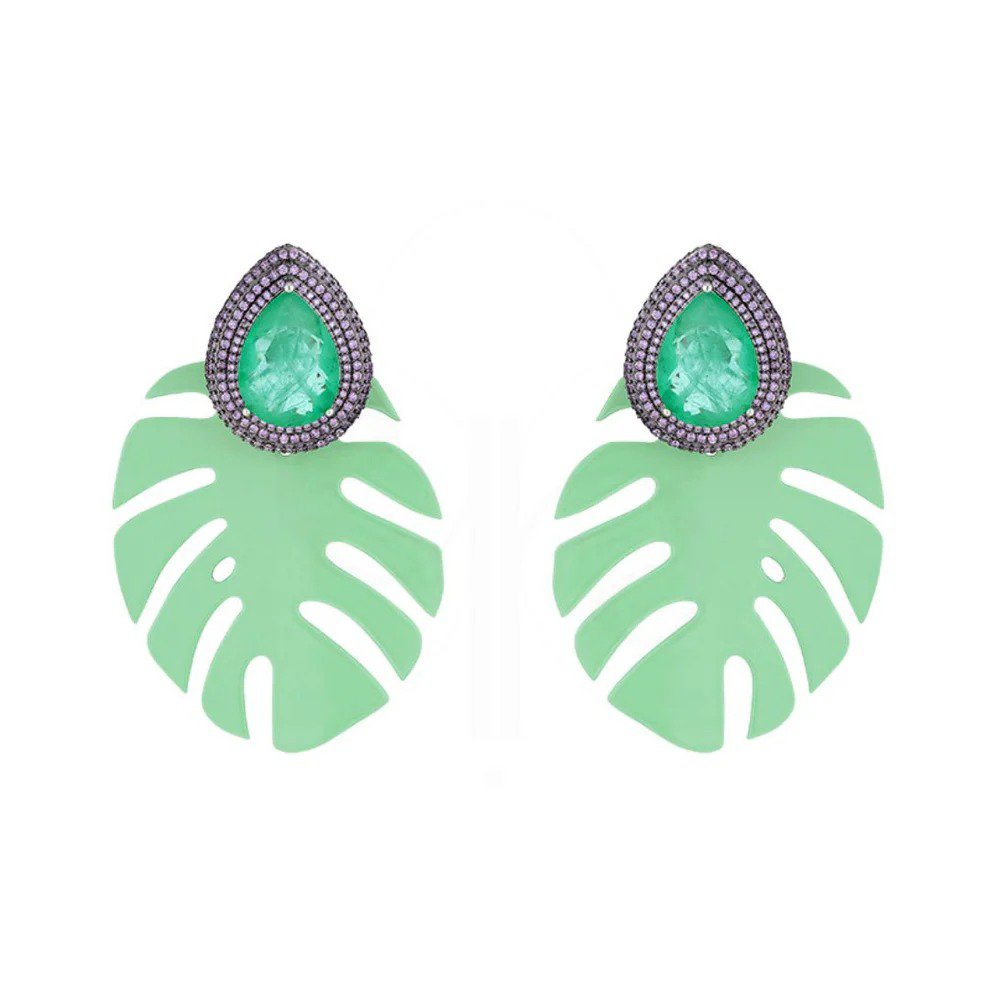 Brinco 2 em 1 Costela De Adão Verde