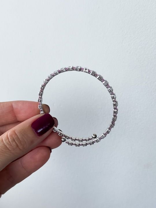 Bracelete Riviera Maleável Mesclado Tanzanita