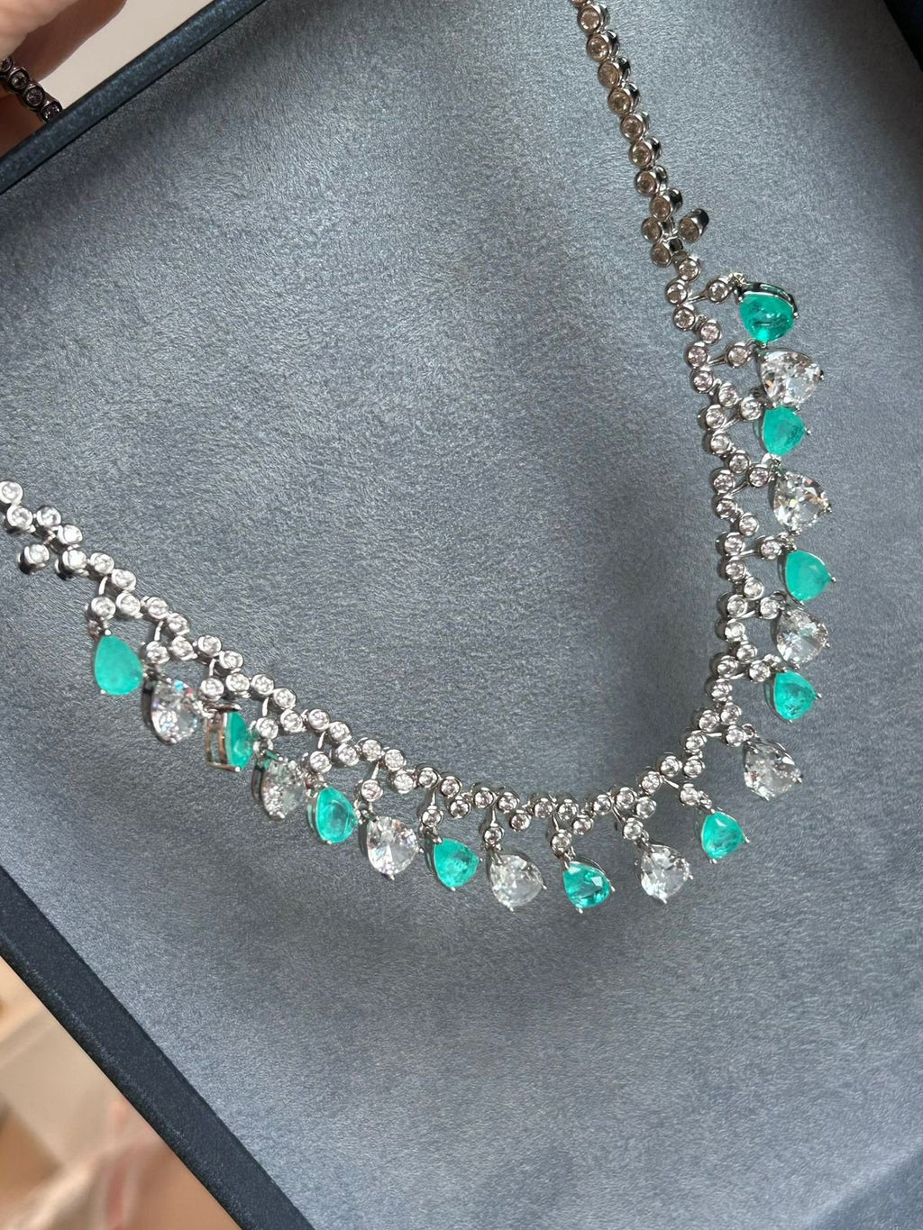 Colar Luxo Riviera com Gotas Turmalina