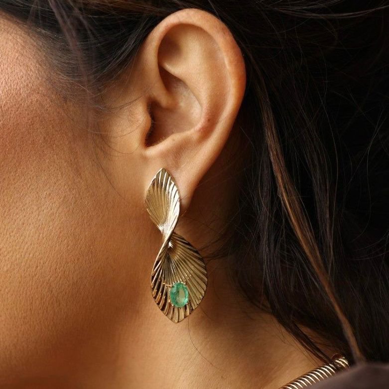 Brinco Twist Turmalina Fusion