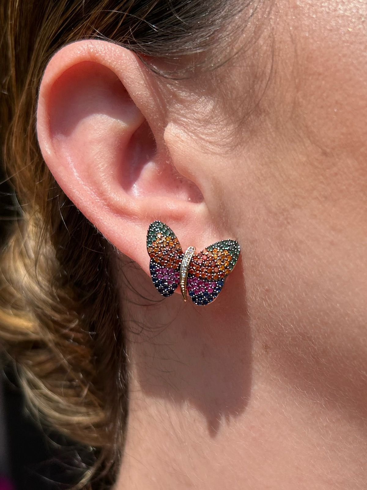 Brinco Borboleta Rainbow