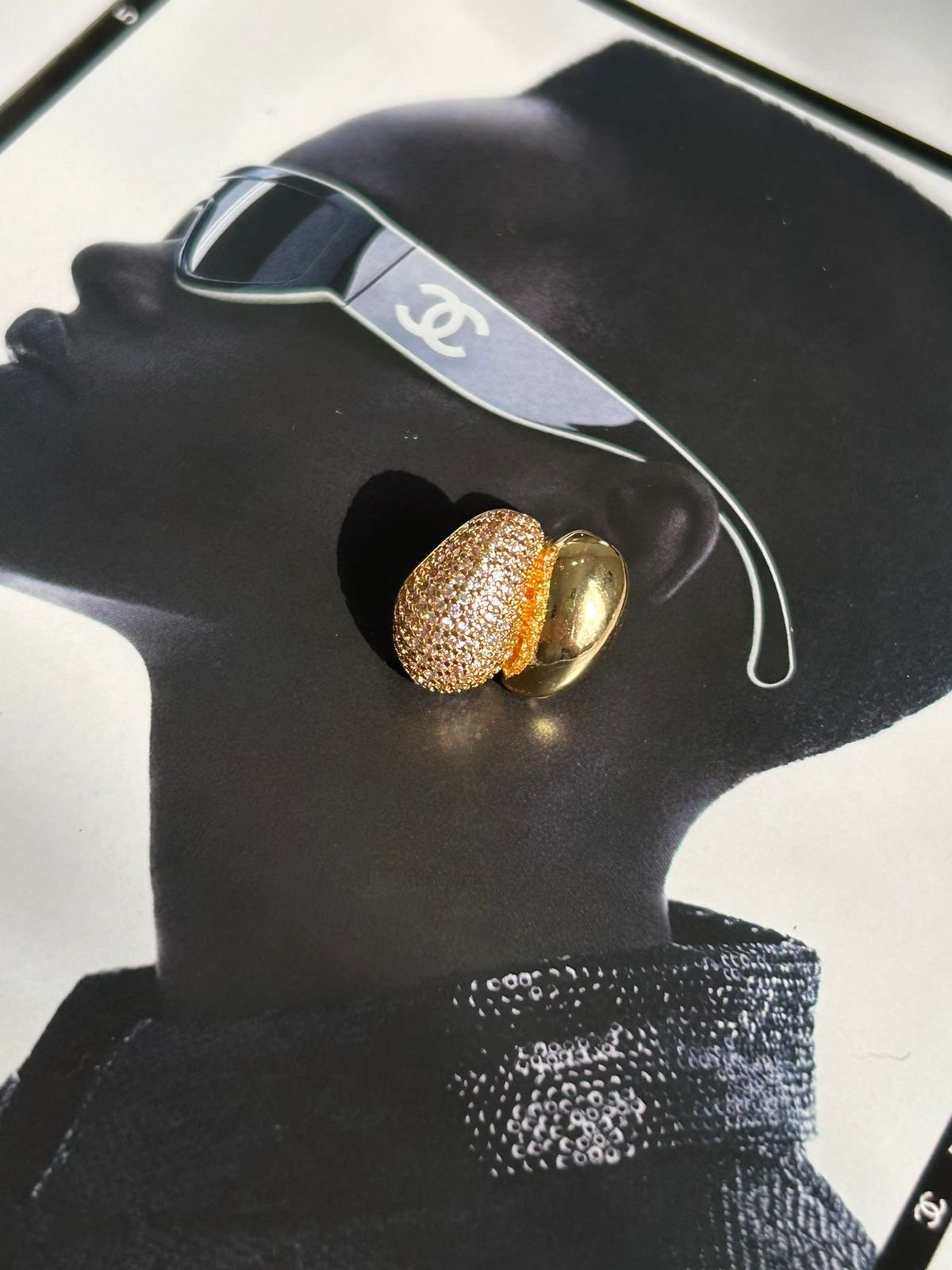 Brinco Duo Banho Ouro